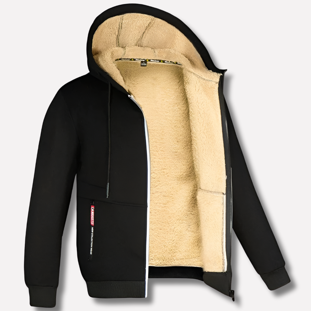 Olvoria | Men's Fleece Hoodie with Sherpa Lining