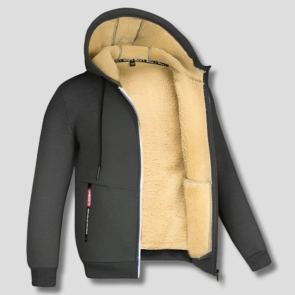 Olvoria | Men's Fleece Hoodie with Sherpa Lining