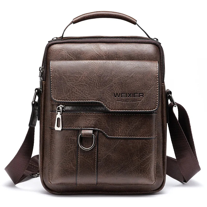 Olvoria | Men's Genuine Leather Shoulder Bag | Durable, Adjustable Strap & Ideal for Work or Leisure