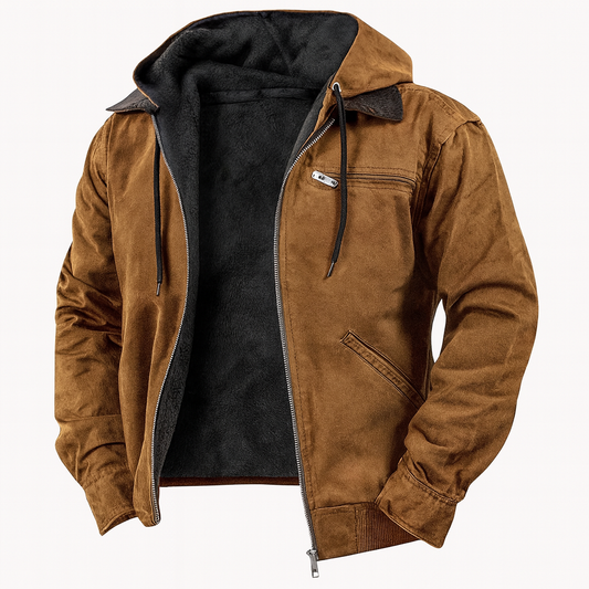 Olvoria | Men's Hooded Jacket with Sherpa Lining