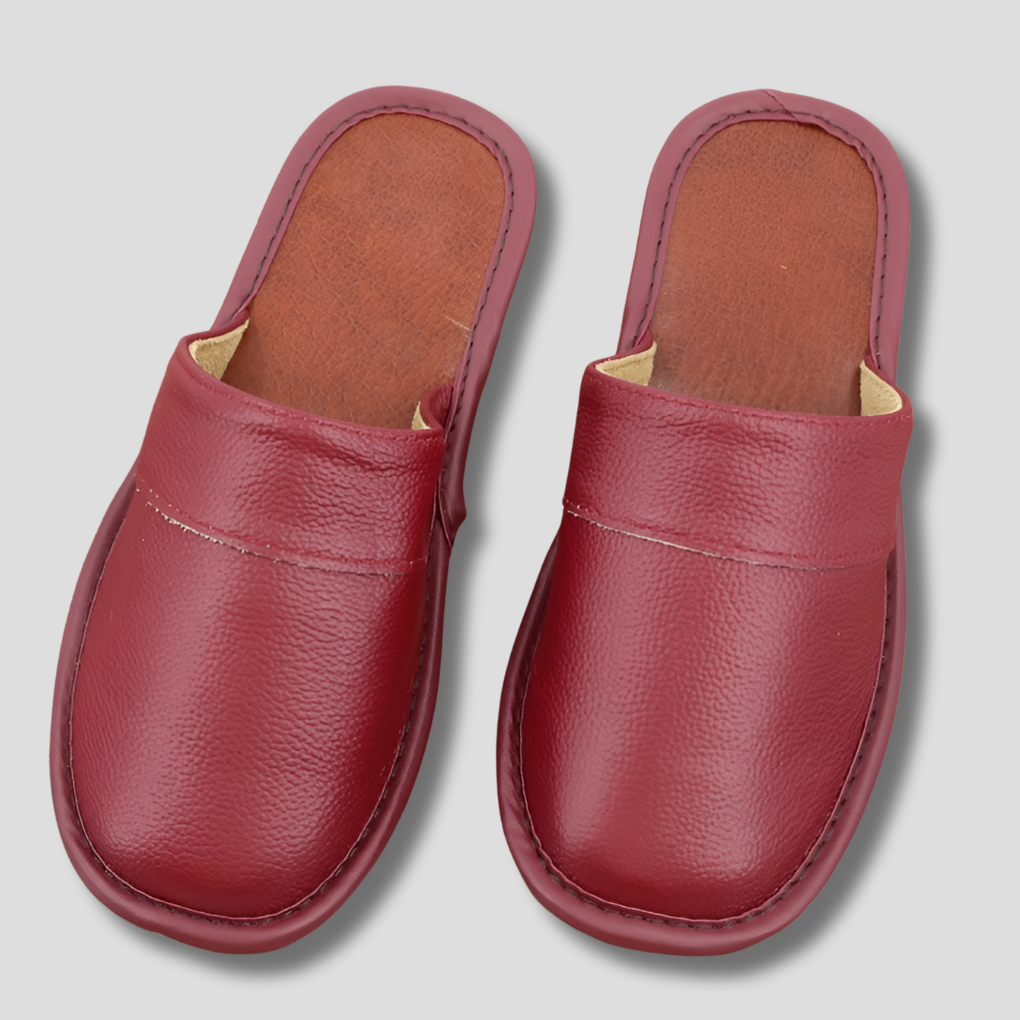 Olvoria | Men's Leather Mules - Slip-On Comfort