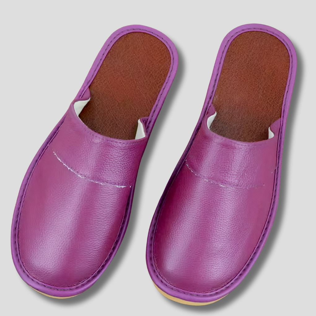 Olvoria | Men's Leather Mules - Slip-On Comfort