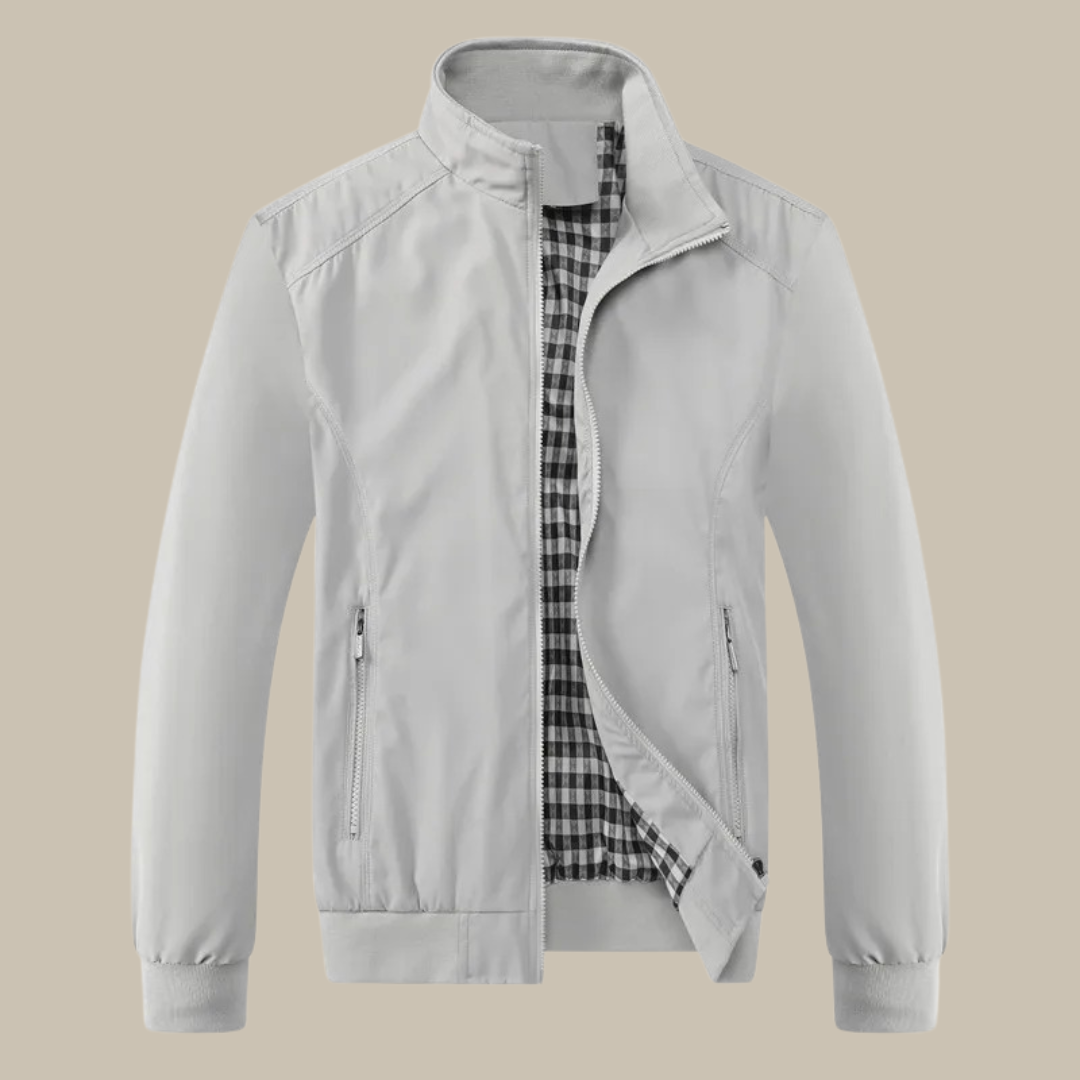 Olvoria | Men's Lightweight Bomber Jacket with Stand Collar