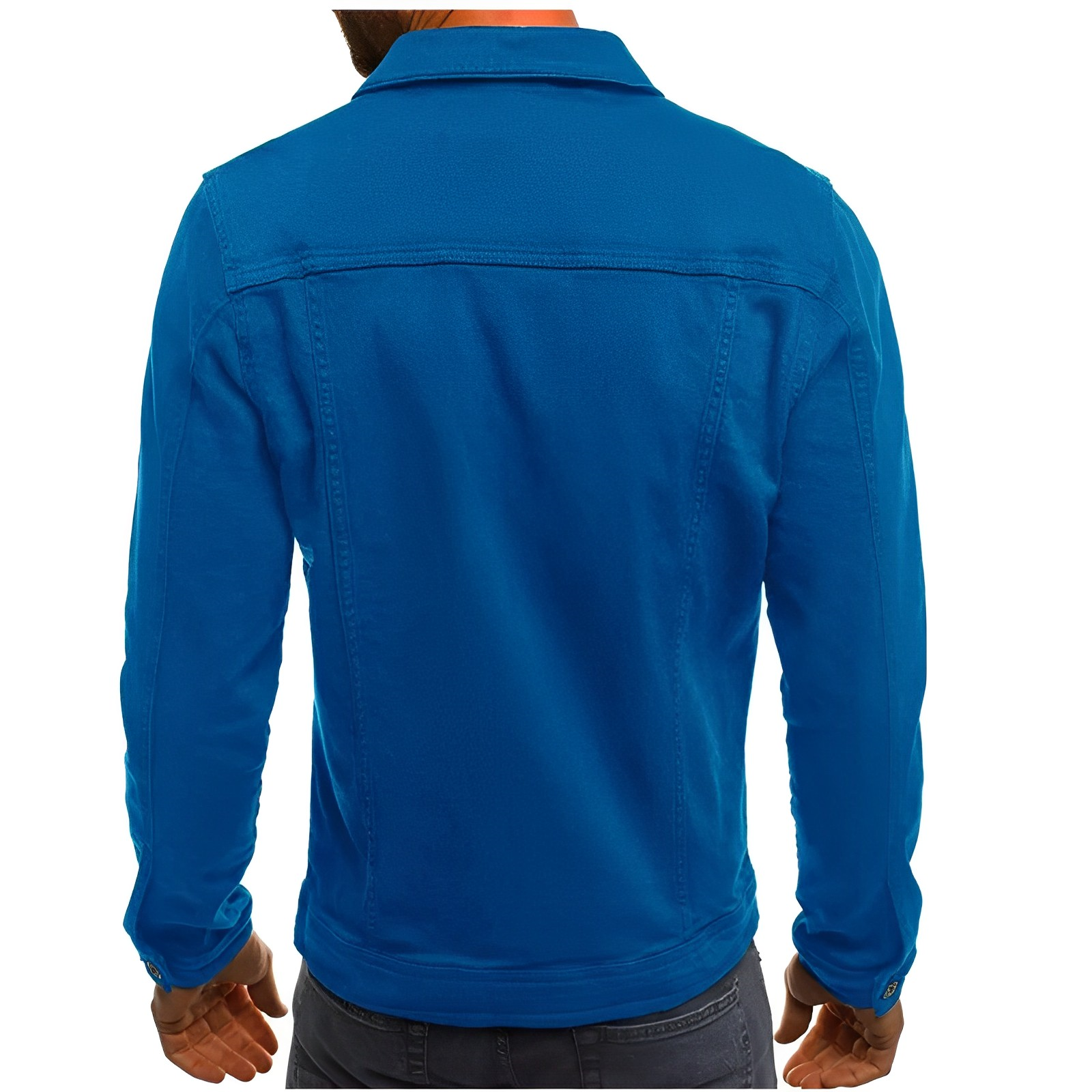 Olvoria | Men's Lightweight Denim Jacket with Chest Pockets