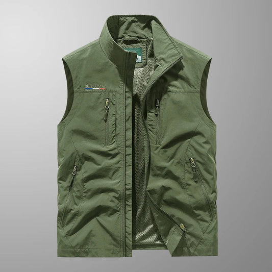 Olvoria | Men's Lightweight Outdoor Vest with Zipper Pockets