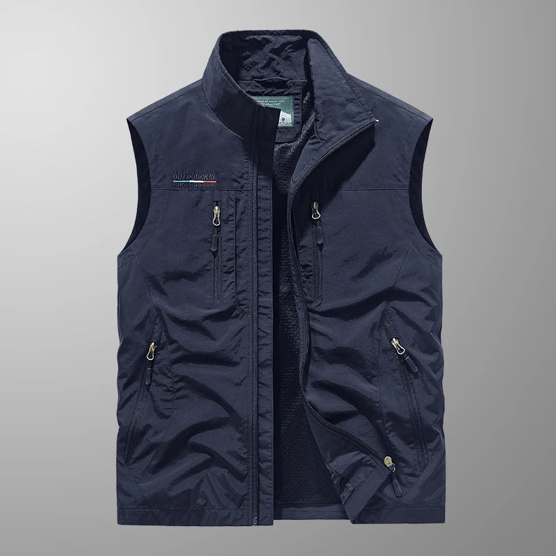 Olvoria | Men's Lightweight Outdoor Vest with Zipper Pockets
