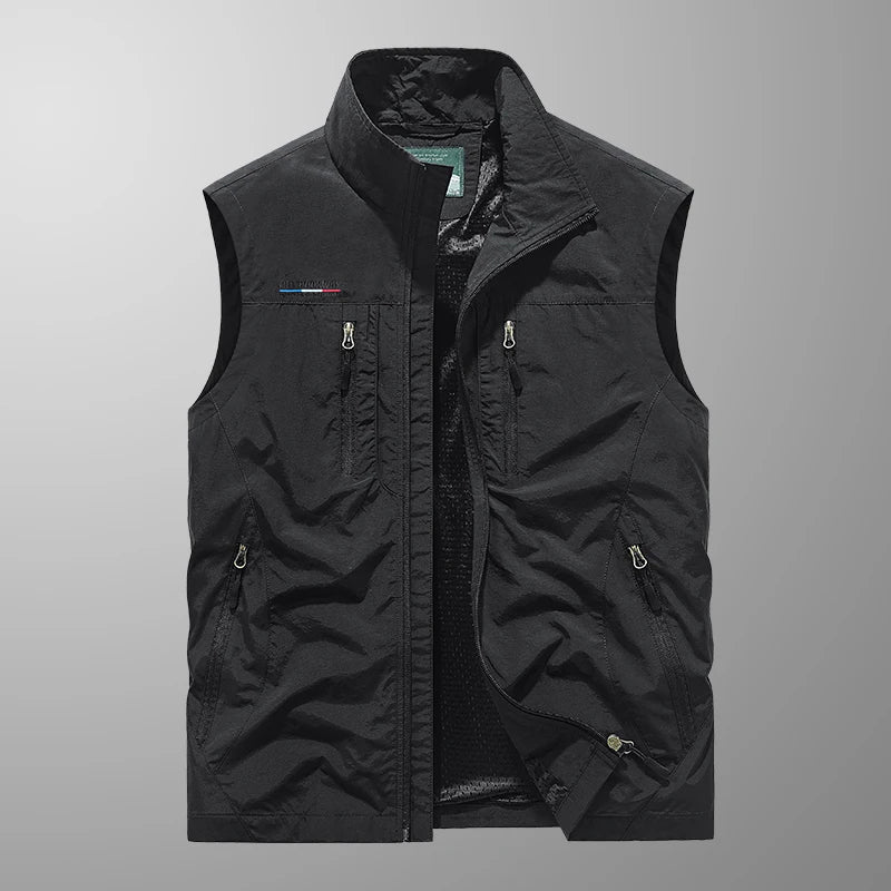 Olvoria | Men's Lightweight Outdoor Vest with Zipper Pockets