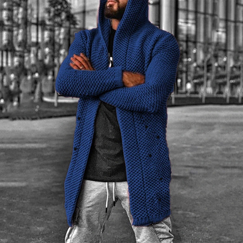 Olvoria | Men's Long Hooded Cardigan
