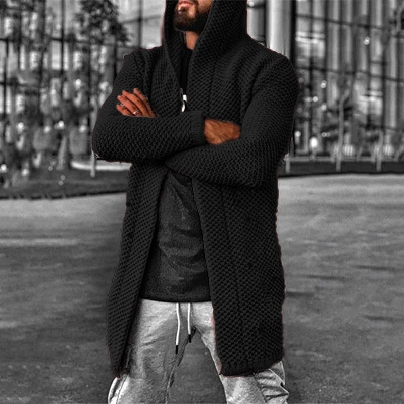 Olvoria | Men's Long Hooded Cardigan