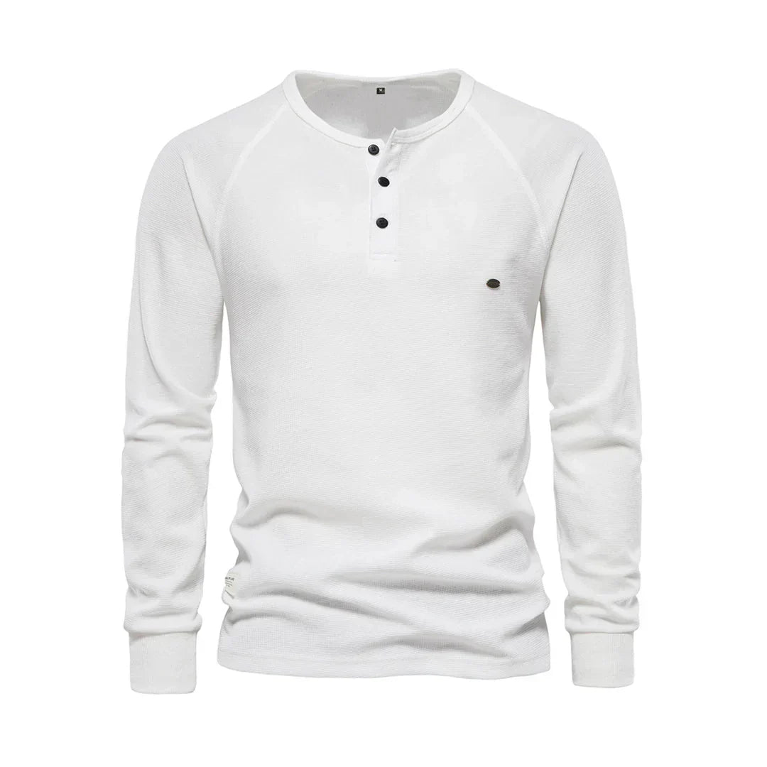 Olvoria | Men's Long Sleeve Henley Shirt