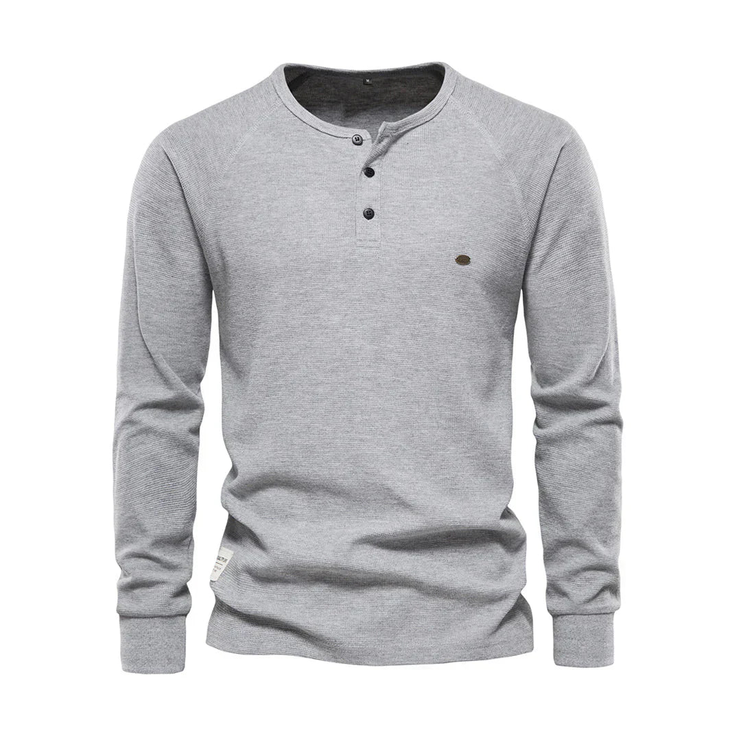 Olvoria | Men's Long Sleeve Henley Shirt
