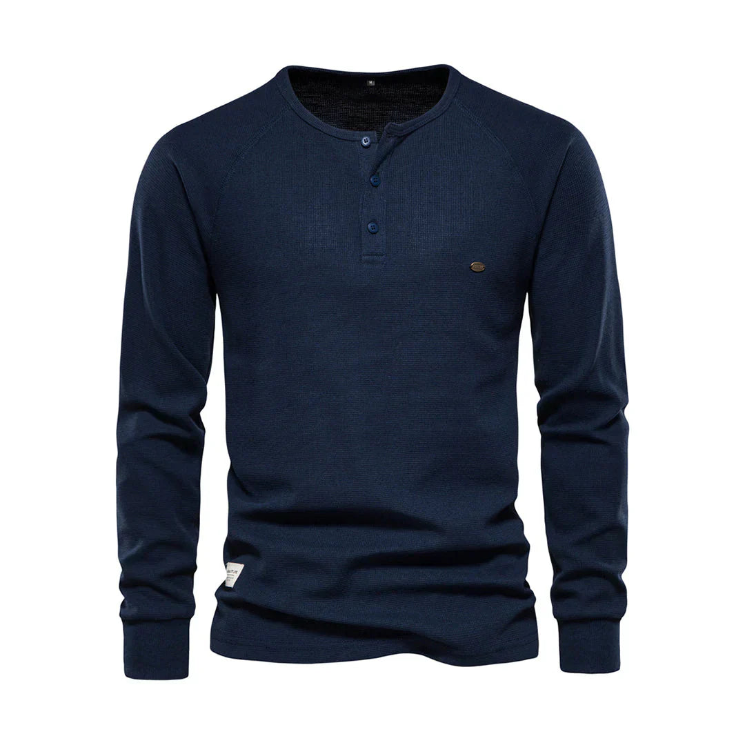 Olvoria | Men's Long Sleeve Henley Shirt