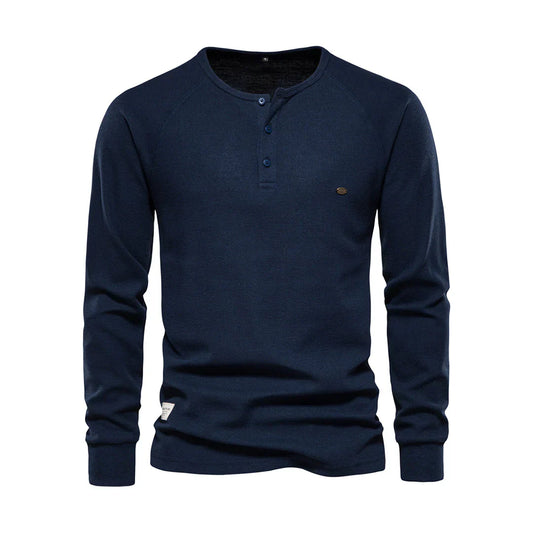 Olvoria | Men's Long Sleeve Henley Shirt