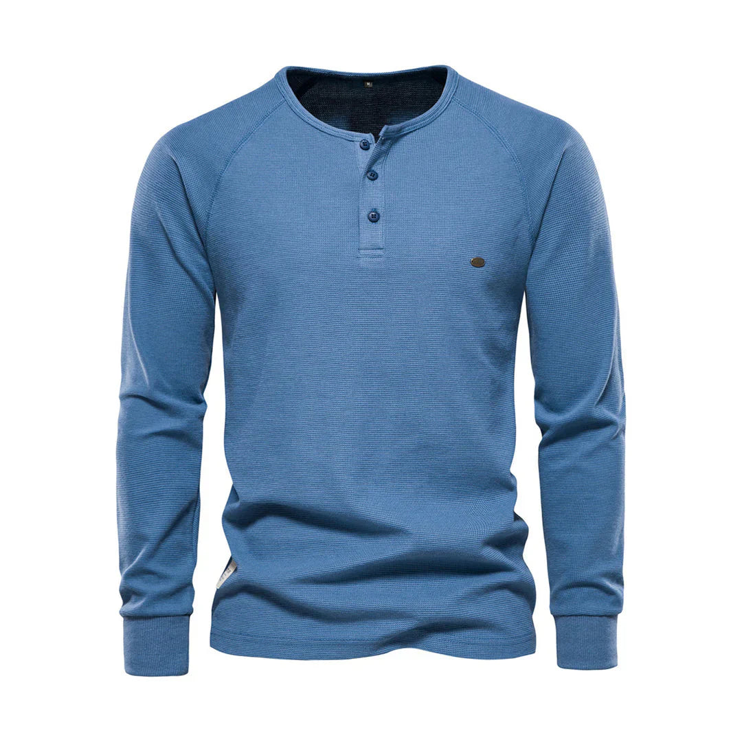 Olvoria | Men's Long Sleeve Henley Shirt