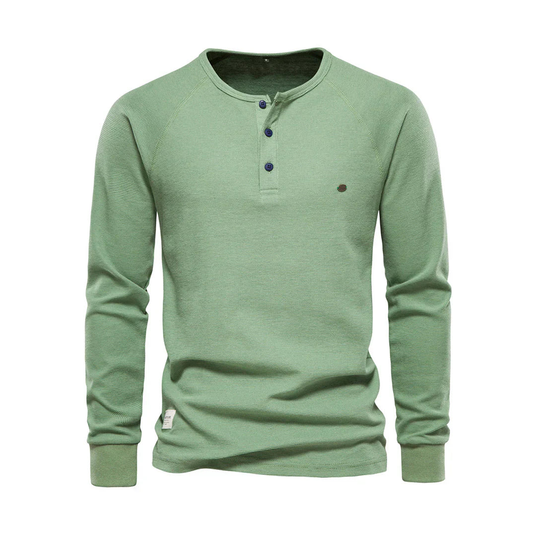 Olvoria | Men's Long Sleeve Henley Shirt