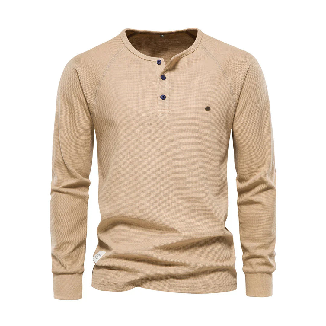 Olvoria | Men's Long Sleeve Henley Shirt