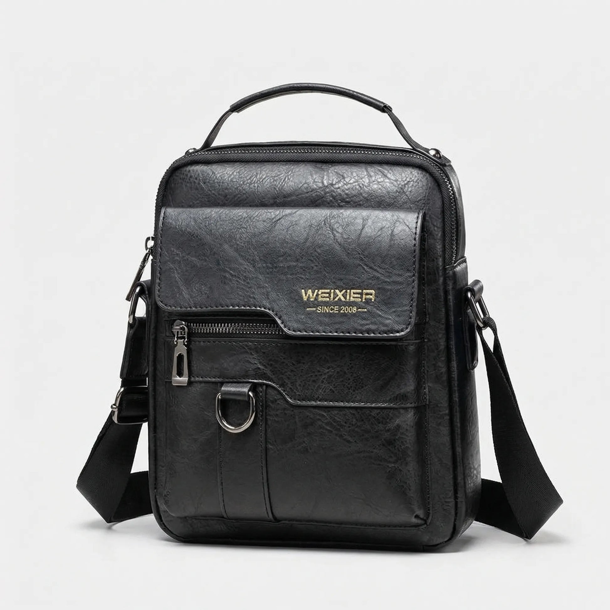 Olvoria | Men's Messenger Bag with Flap Pocket