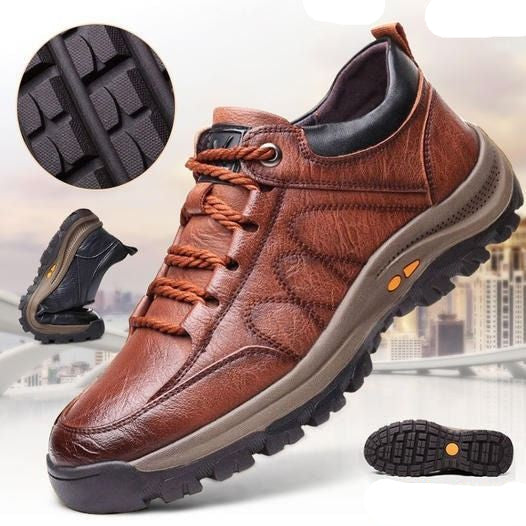 Olvoria | Men’s Orthopedic Leather Shoes | Supportive Comfort