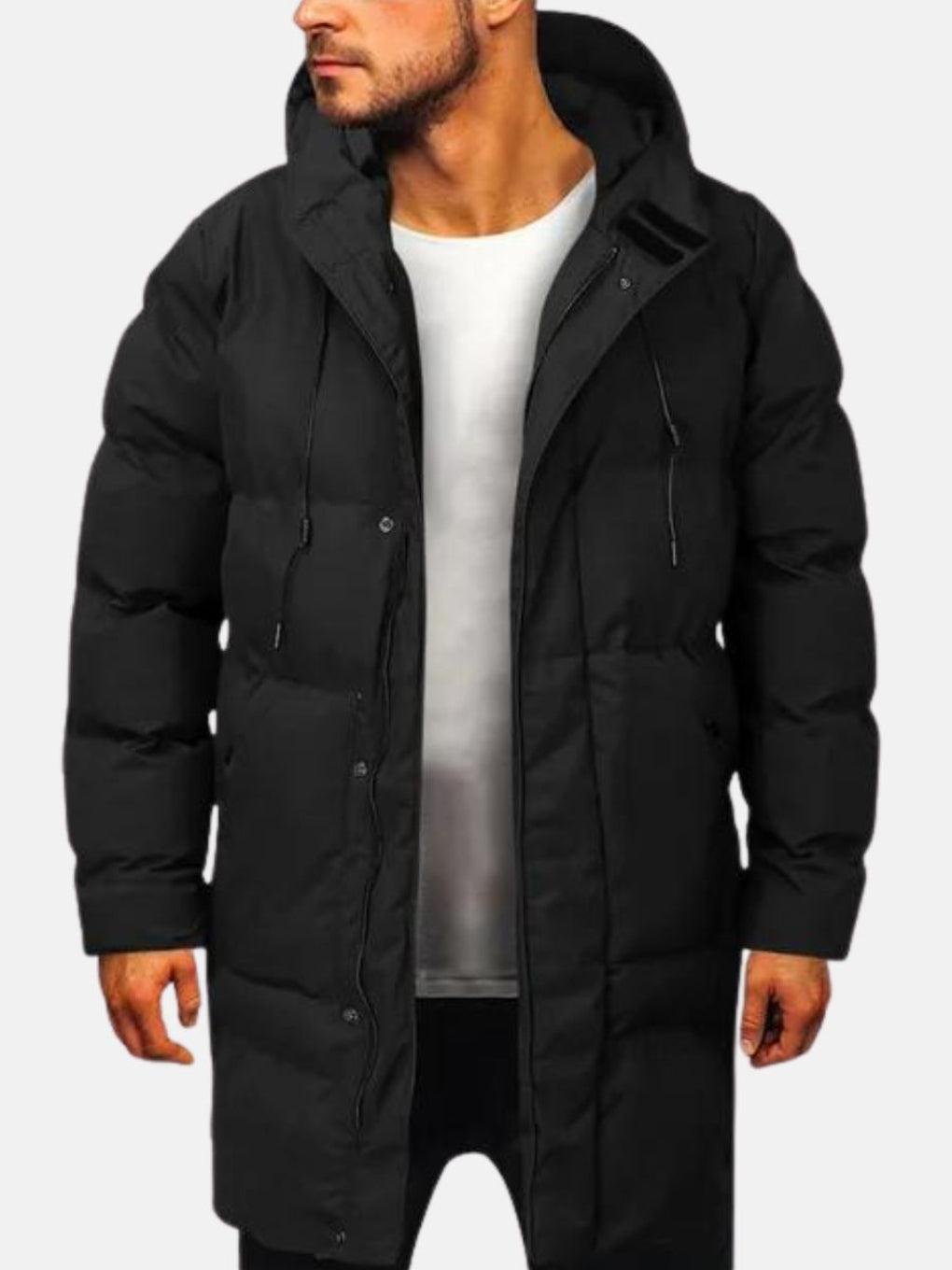 Olvoria | Men's Puffer Parka Jacket with Hood