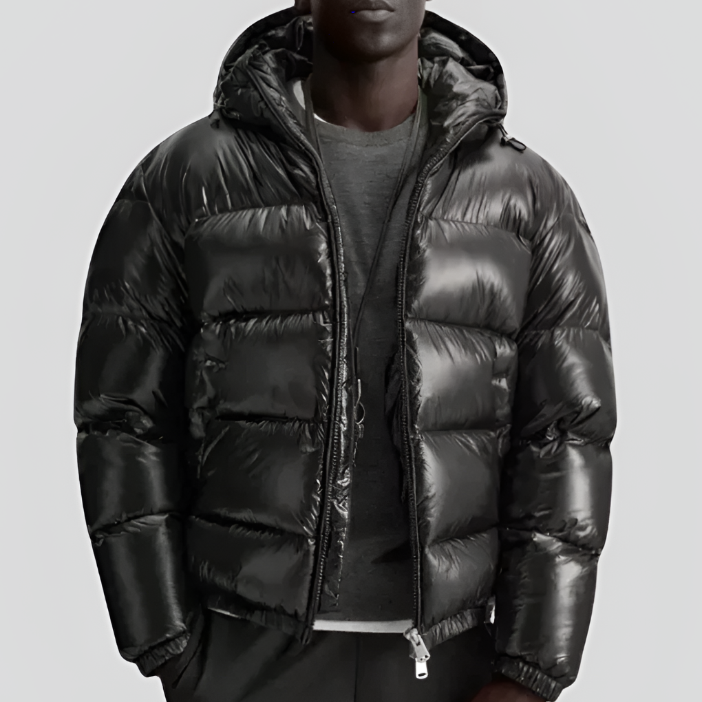 Olvoria | Men's Puffer Winter Jacket with Hood