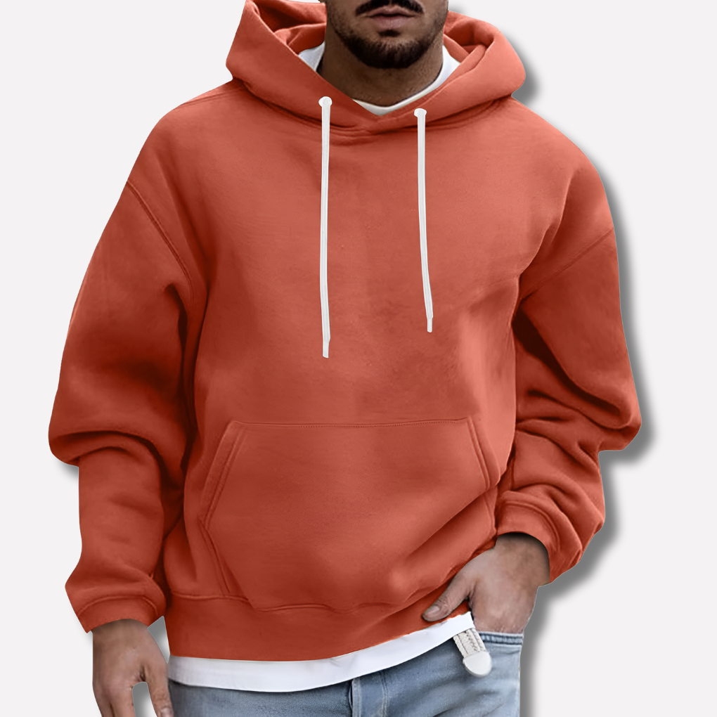 Olvoria | Men's Pullover Hoodie with Kangaroo Pockets