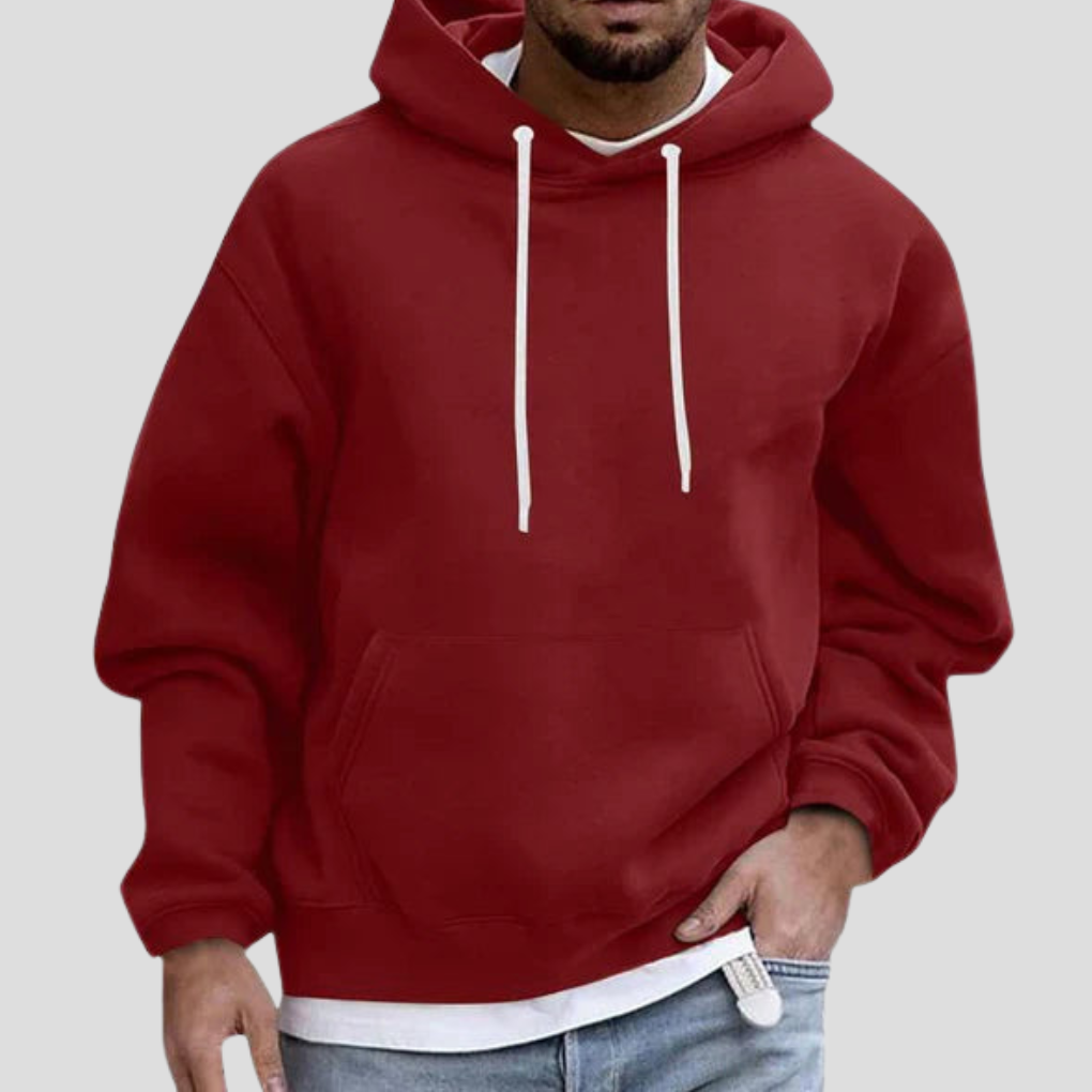 Olvoria | Men's Pullover Hoodie with Kangaroo Pockets