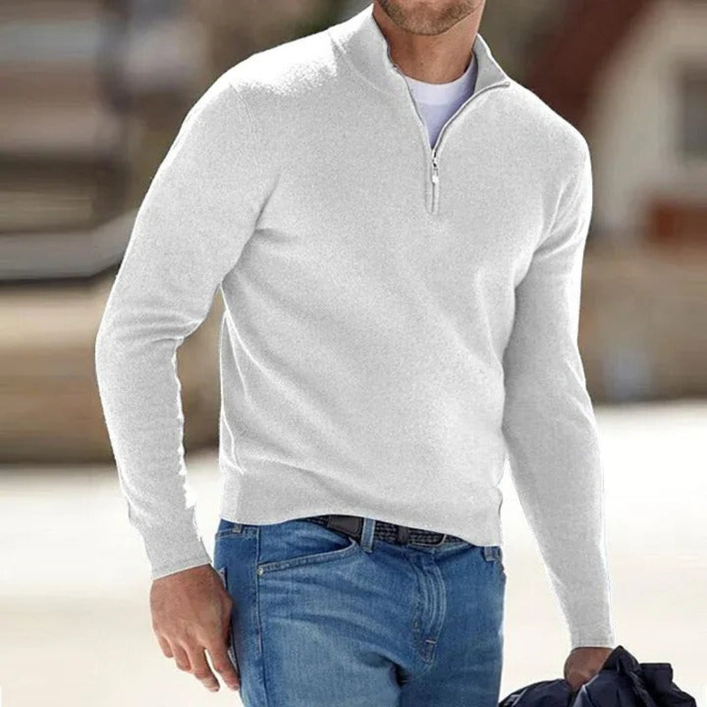 Olvoria | Men's Quarter Zip Pullover Sweater