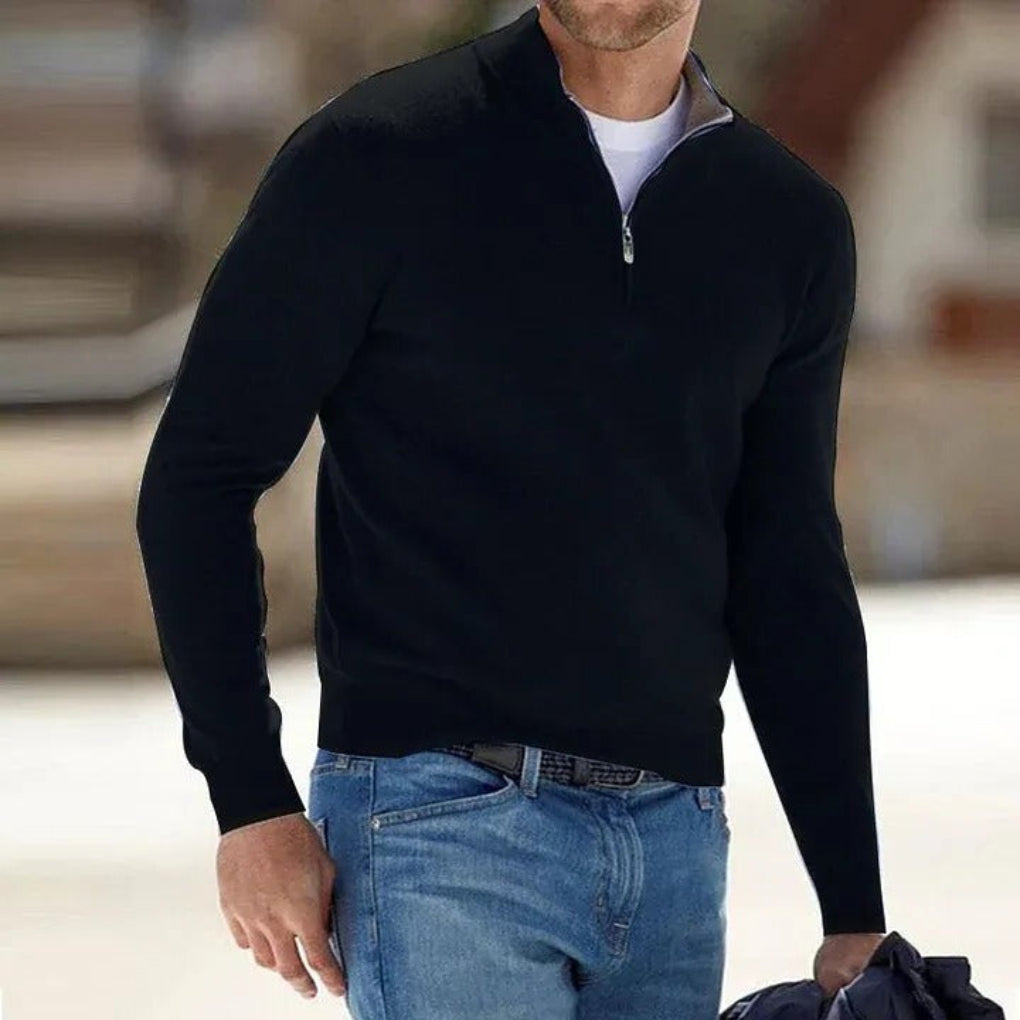 Olvoria | Men's Quarter Zip Pullover Sweater