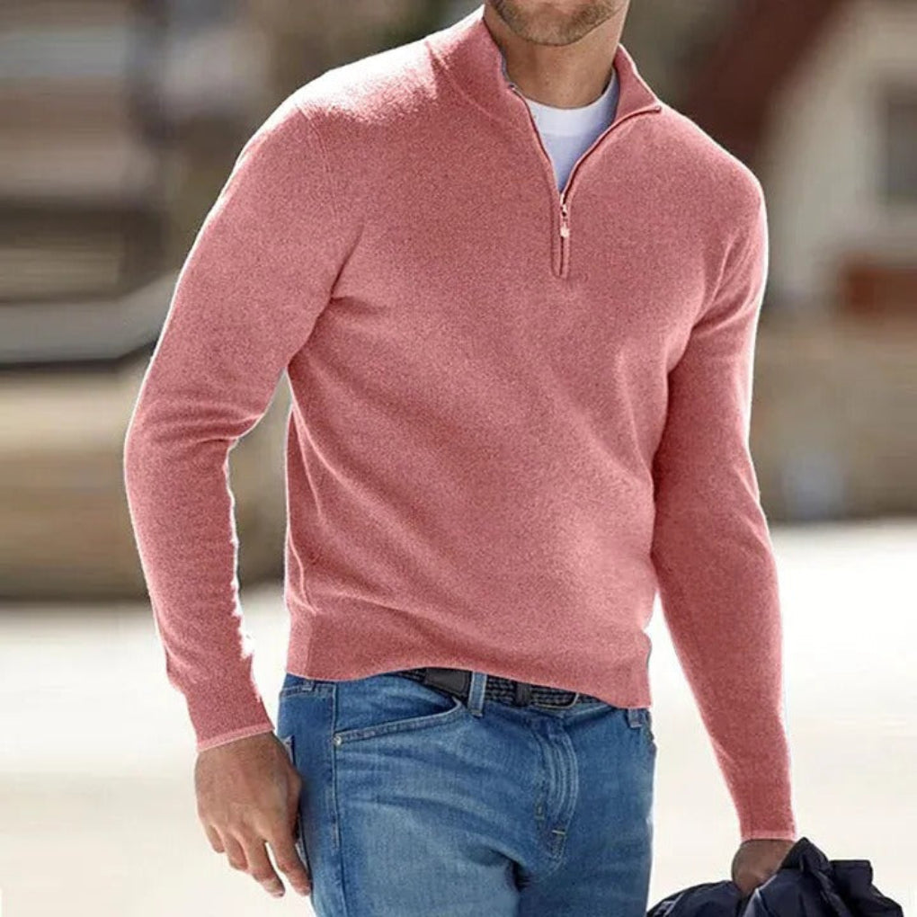Olvoria | Men's Quarter Zip Pullover Sweater