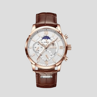 Olvoria | Ανδρικό Ρολόι Quartz με Φάση Σελήνης