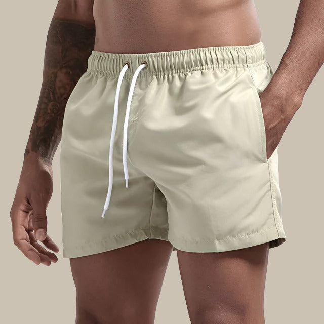 Olvoria | Men's Quick Dry Swim Shorts with Drawstring