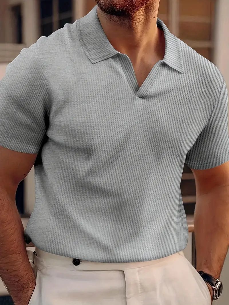 Olvoria | Men's Ribbed Polo Shirt