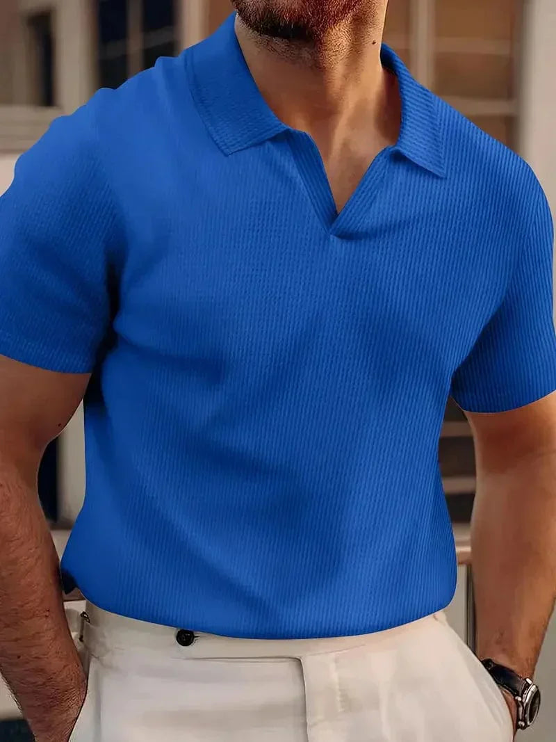 Olvoria | Men's Ribbed Polo Shirt