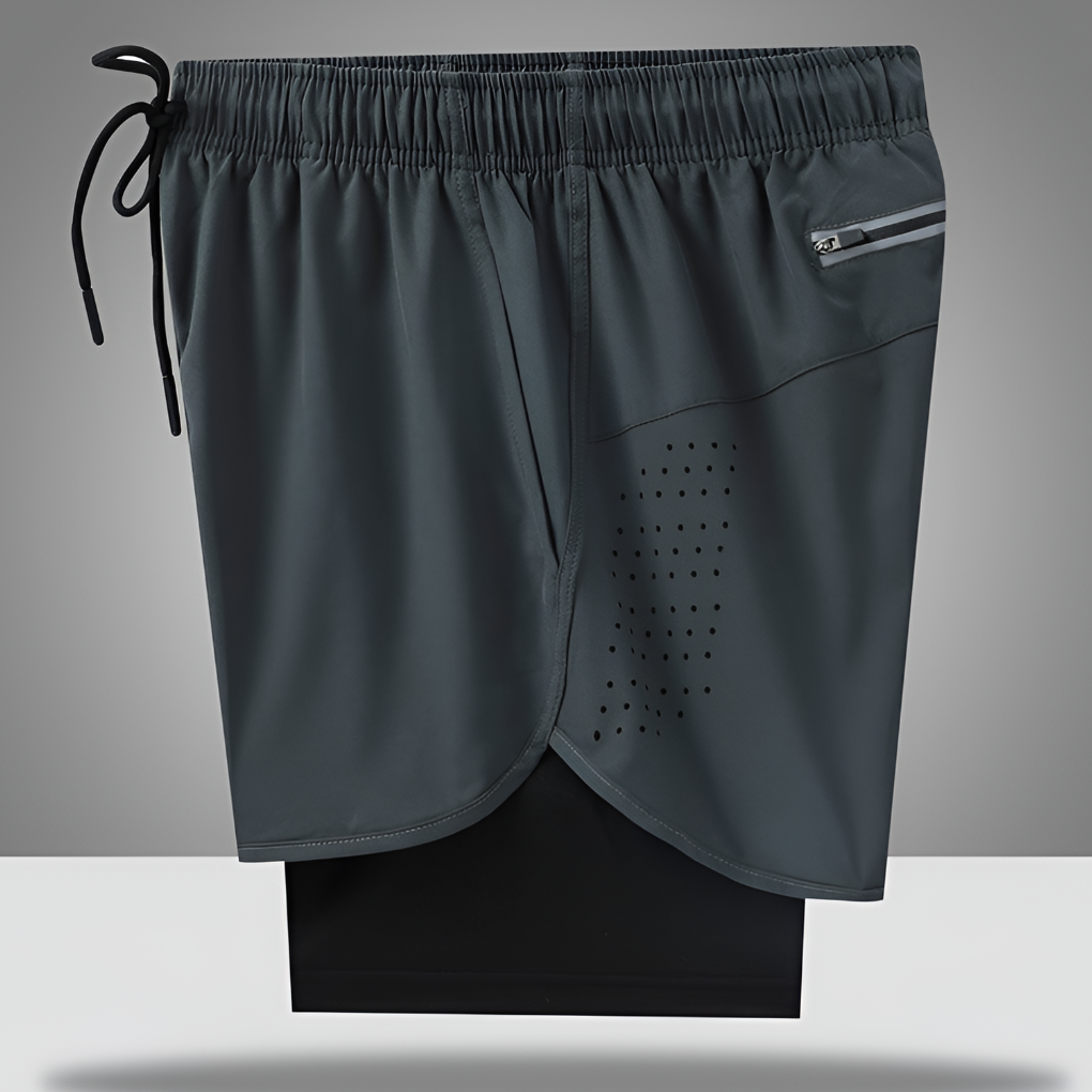 Olvoria | Men's Running Shorts with Zippered Pocket