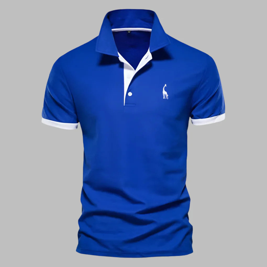 Olvoria | Men's Short Sleeve Polo Shirt with Contrasting Trim