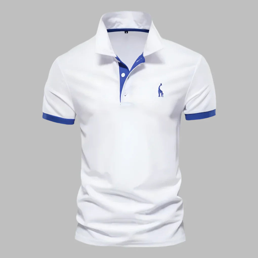 Olvoria | Men's Short Sleeve Polo Shirt with Contrasting Trim