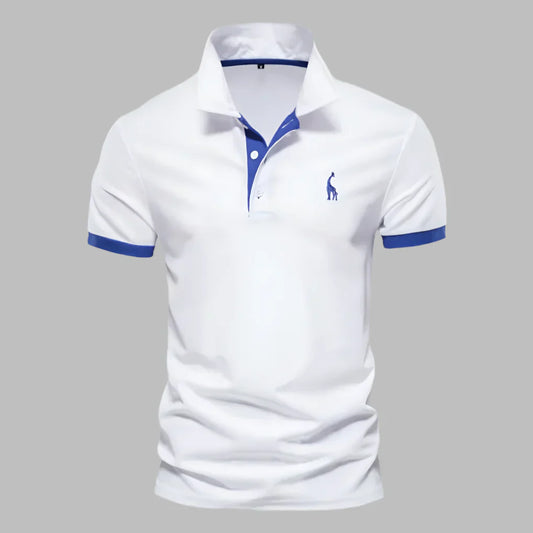 Olvoria | Men's Short Sleeve Polo Shirt with Contrasting Trim