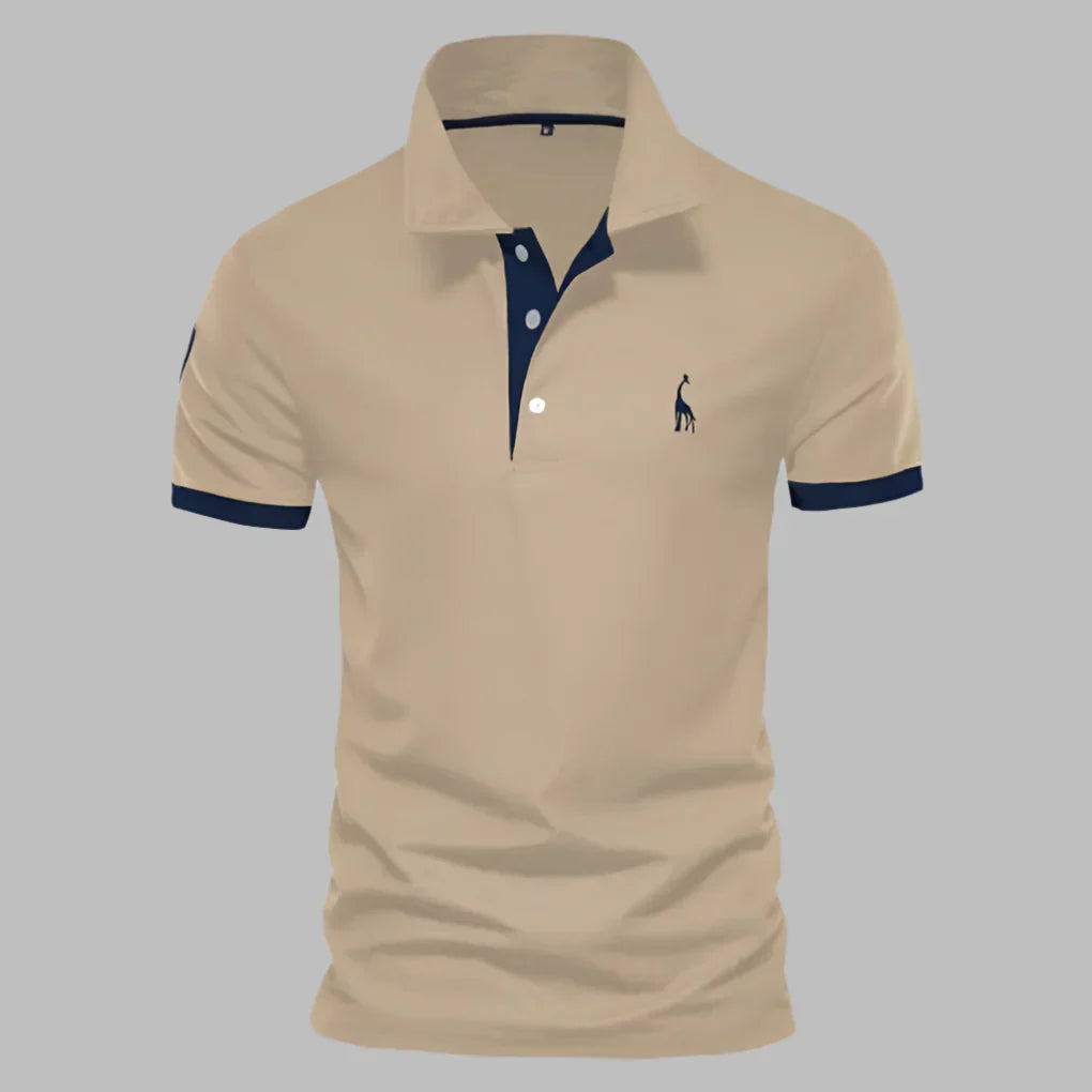 Olvoria | Men's Short Sleeve Polo Shirt with Contrasting Trim