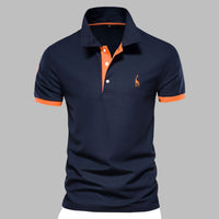 Olvoria | Polo manches courtes avec bordure contrastée pour homme
