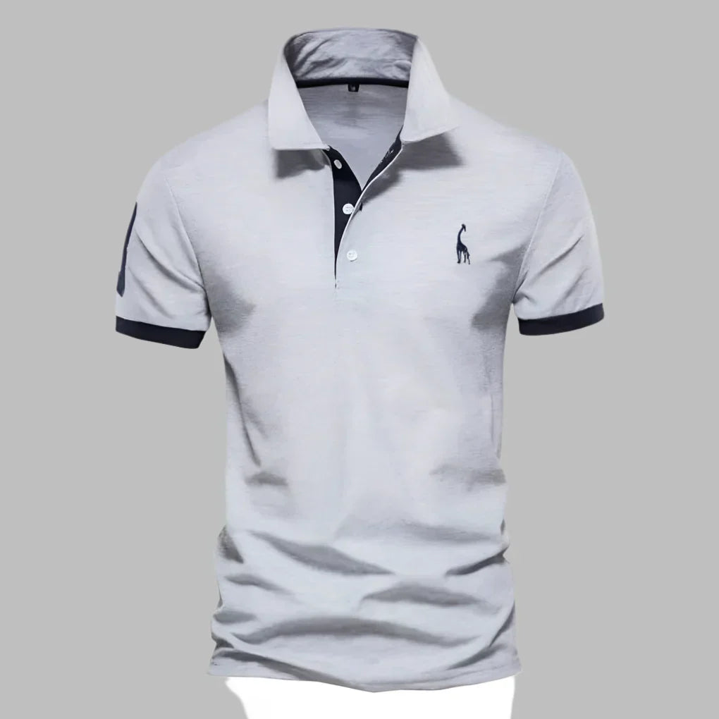 Olvoria | Men's Short Sleeve Polo Shirt with Contrasting Trim