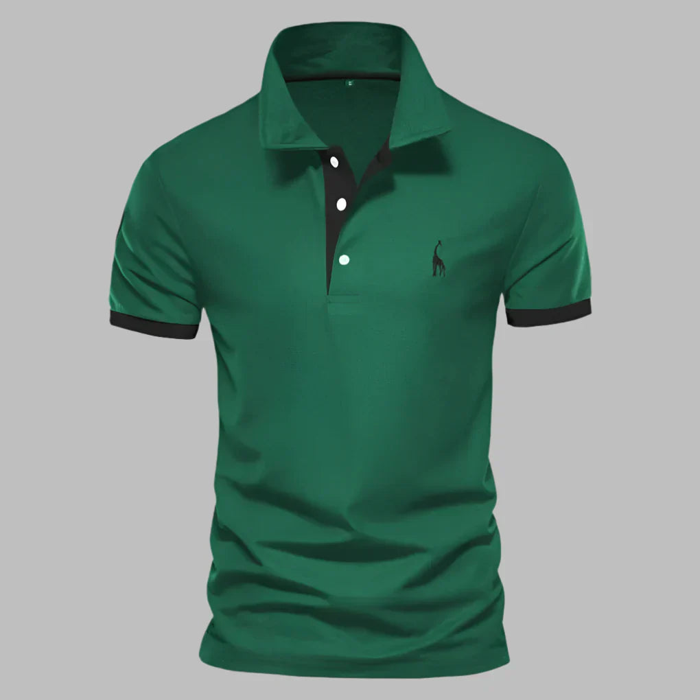 Olvoria | Men's Short Sleeve Polo Shirt with Contrasting Trim