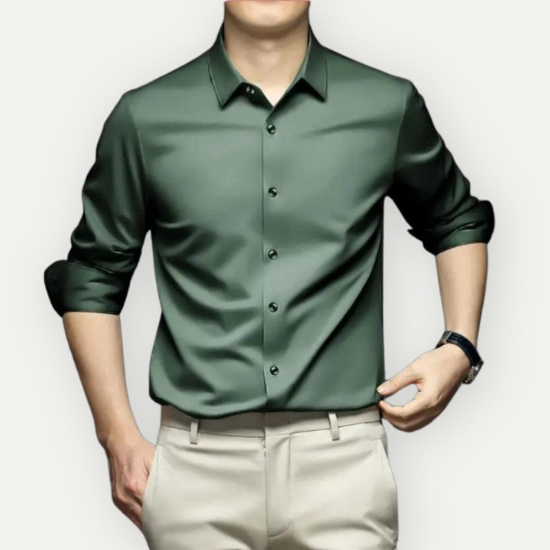 Olvoria | Men's Slim Fit Button-Up Shirt