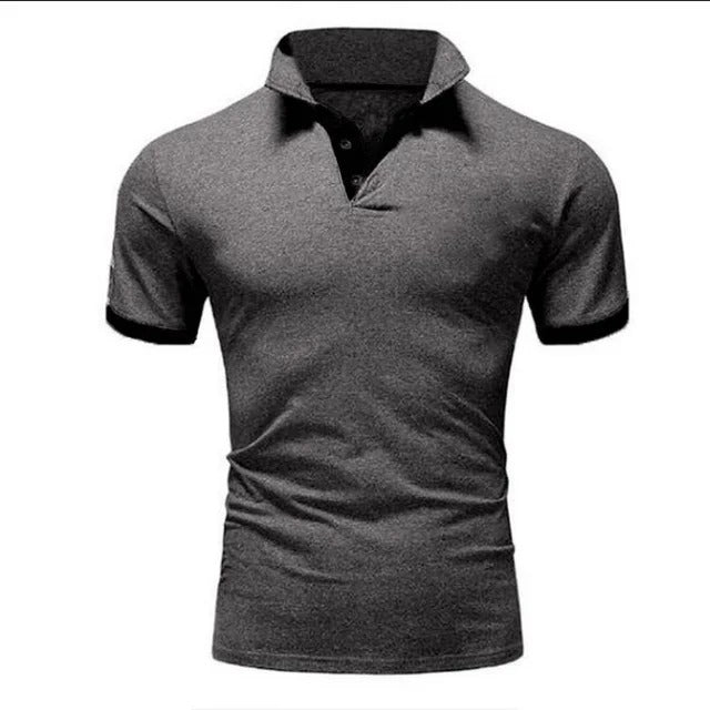 Olvoria | Men's Slim Fit Polo Shirt with Contrast Collar