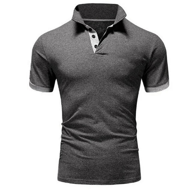 Olvoria | Men's Slim Fit Polo Shirt with Contrast Collar