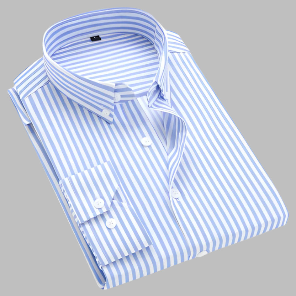 Olvoria | Men's Striped Oxford Button-Down Shirt