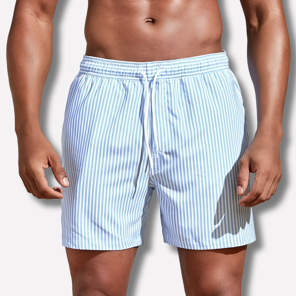 Olvoria | Men's Striped Swim Shorts