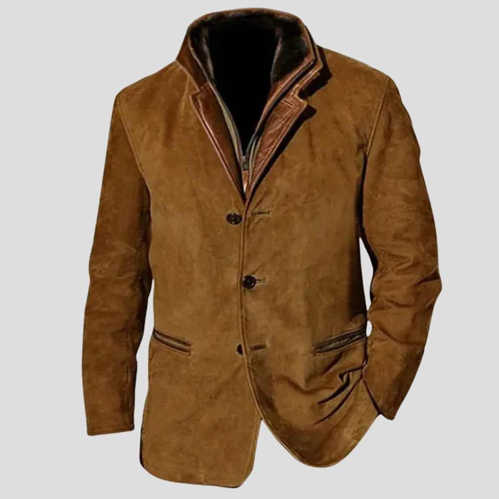 Olvoria | Men's Suede Blazer Jacket