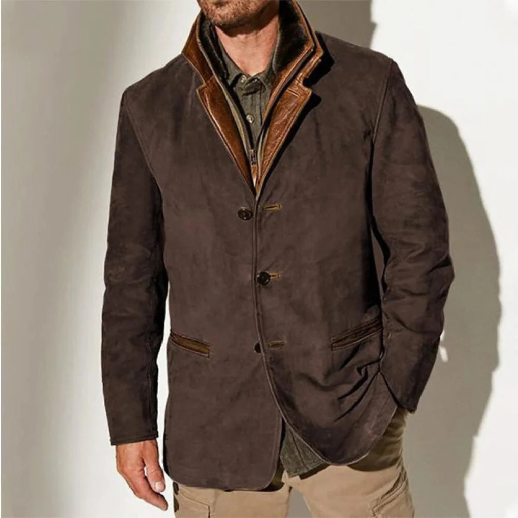 Olvoria | Men's Suede Blazer Jacket