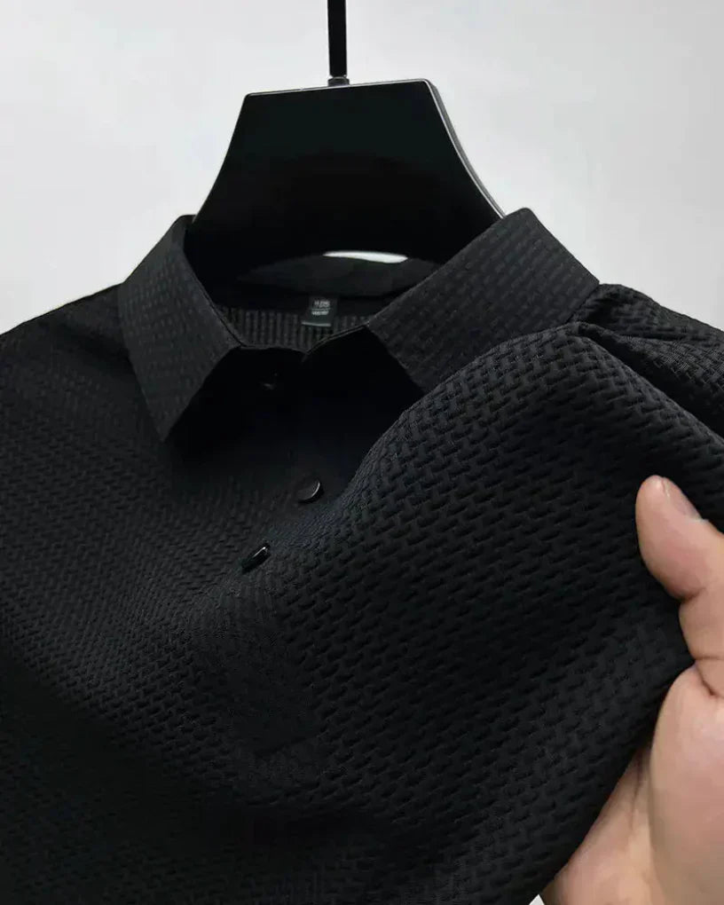 Olvoria | Men's Textured Polo Shirt