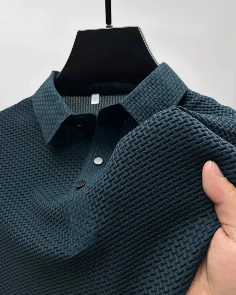 Olvoria | Men's Textured Polo Shirt